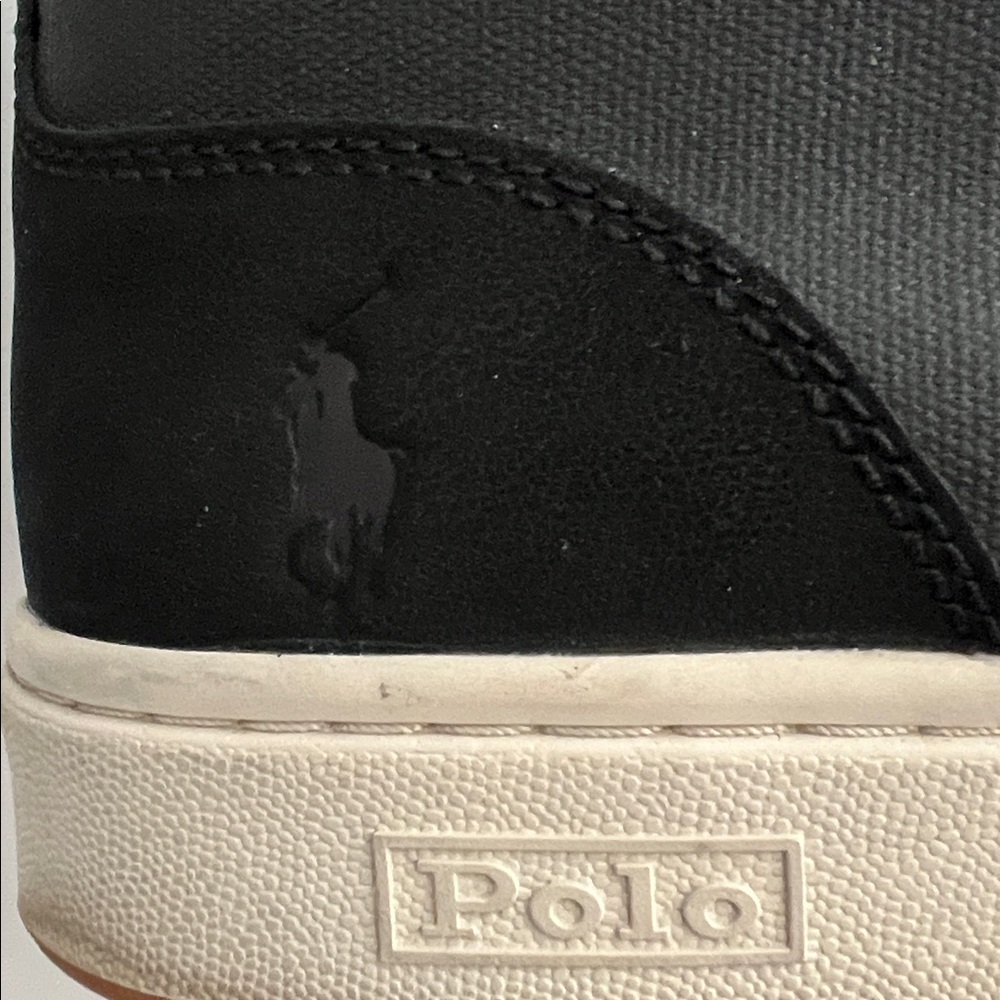 POLO Ralph Lauren Black Sneakers Men’s Sz 10.5 - Picture 9 of 12